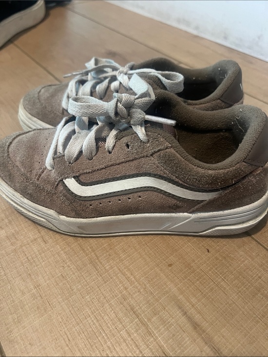 Vans Other - Vans tan Suede Low-Top Sneakers with White Stripe